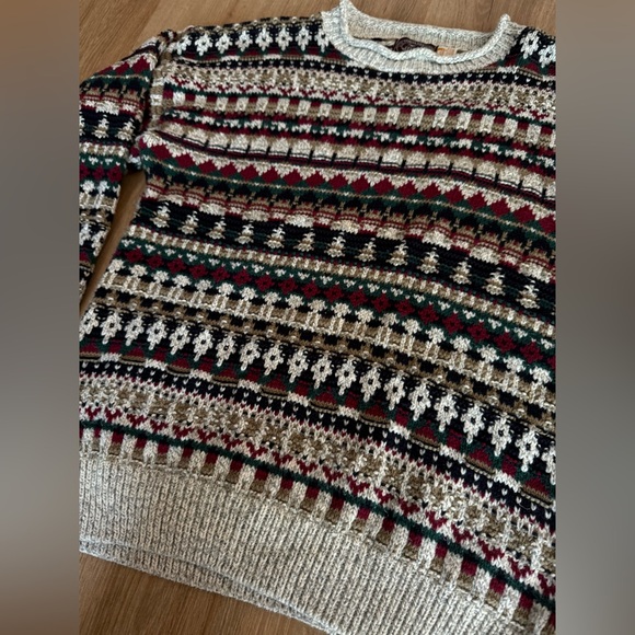 Vintage Victoria Dry Goods Knit Sweater Cotton Holiday - Picture 3 of 7